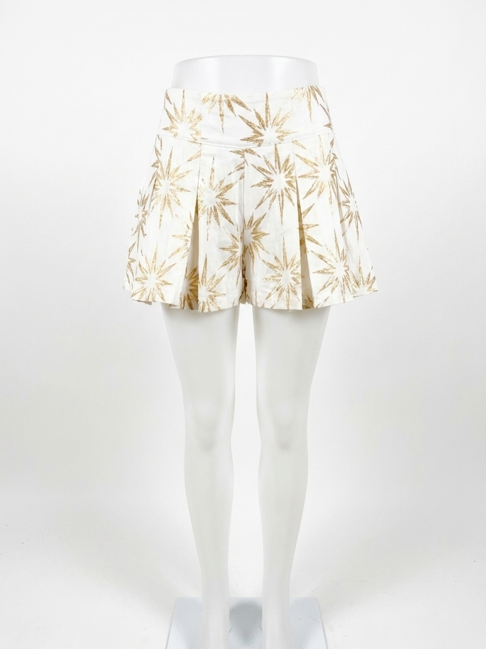NEW EMILY MCCARTHY party shorts in gold burst